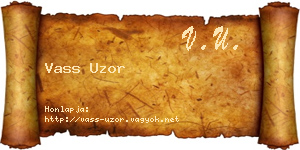 Vass Uzor névjegykártya